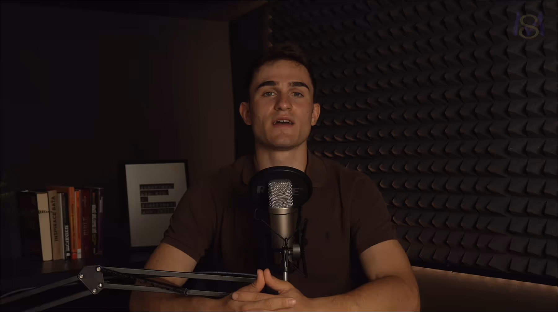 Triangle behind a mountain range made with structural grid like texture